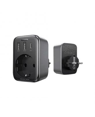 [6957303896134] UGREEN Outlet Extender 4 in-1 30W Black